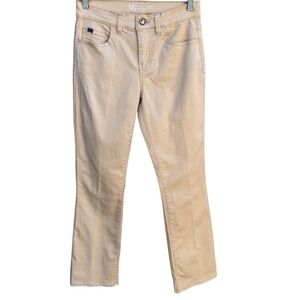 Diane Gilman DG2 Tan Bootcut Embellished Rhinestone Pocket Jeans Womens 2P Khaki